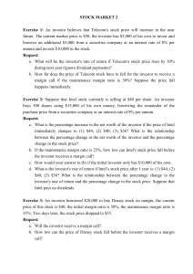 Stock Market Exercises: Margin, Returns, and Margin Calls
