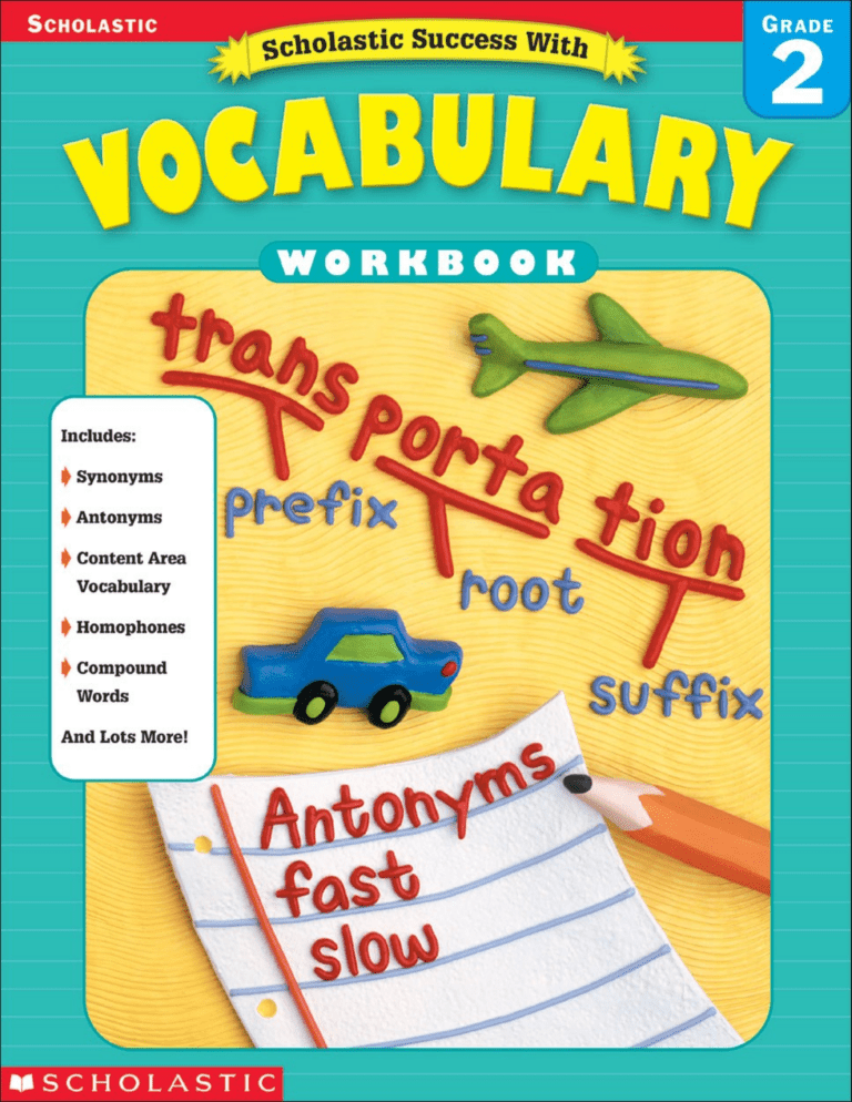 2nd Grade Vocabulary Workbook Scholastic Success