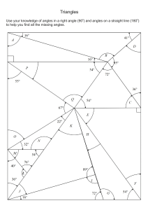 Triangle Angle Calculation Worksheet