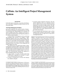 Callisto: Intelligent Project Management System