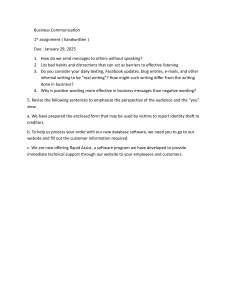 Business Communication Assignment: Nonverbal, Listening, Writing