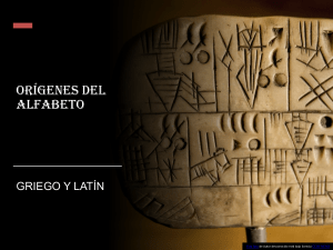 Or&iacute;genes de los alfabetos griego y latino