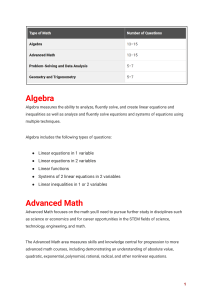 Math Skills for Standardized Tests: Algebra, Geometry, Data Analysis