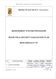 Bouri Field Security Evacuation Plan