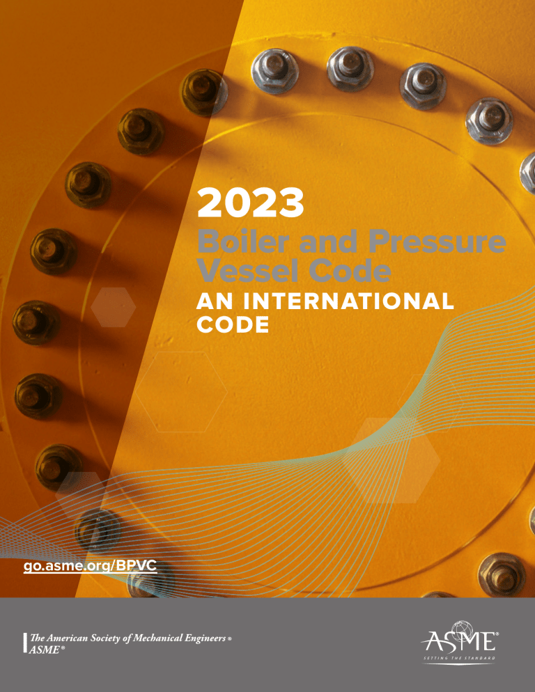 2023 ASME Boiler & Pressure Vessel Code Catalog