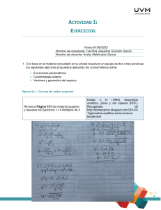 Ejercicios de Cálculo Vectorial: Ecuaciones Paramétricas y Coordenadas Polares
