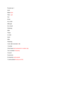 English Practice Test: Vocabulary & Grammar