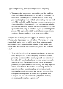3 Types of Bargaining: Compromising, Principled, Productive