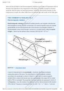 Electromagnetic Radiation: Energy Quantization