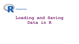 Loading, Saving Data in R & Power BI Integration