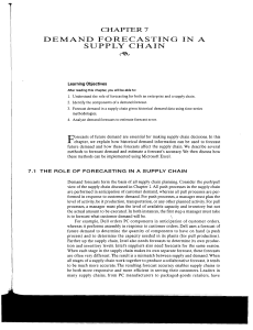 Demand Forecasting in Supply Chain: Time-Series Analysis