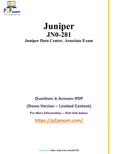 Juniper JN0-281 Exam Questions & Answers (Demo)