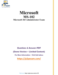 MS-102 Microsoft 365 Administrator Exam Questions (Demo)