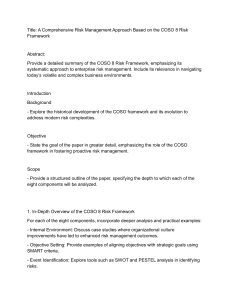 COSO 8 Risk Framework: A Comprehensive Management Approach