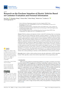 EV Purchase Intention: Customer Evaluation & Personal Info Research