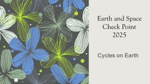 Earth Cycles: Water, Climate & Carbon - Presentation