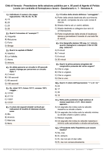 Esame Agente Polizia Venezia - Test Preselettivo
