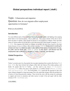 War Migrants & Employment in Germany: A Global Perspective