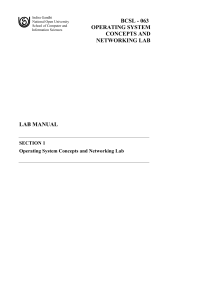 Operating System & Networking Lab Manual
