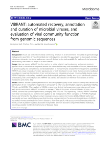 VIBRANT: Automated Viral Recovery & Annotation in Microbiomes
