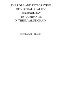 VR in Value Chains: Integration & Role of Virtual Reality Tech