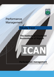 Performance Management Study Text | ICAN Professional Exam Prep