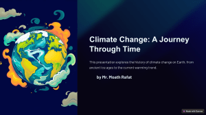 Climate Change: A Journey Through Time Presentation