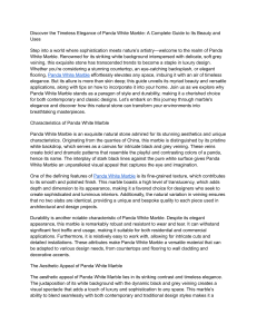 Panda White Marble: A Complete Guide to Beauty & Uses