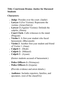 Courtroom Drama: Justice for Harassed Students - Script