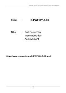 D-PWF-DY-A-00 Dell PowerFlex Exam Dumps