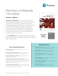 Mechanics of Materials, 11th Edition Textbook