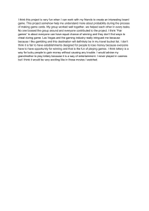 Board Game Project: Probability, Teamwork, and Gambling Reflections