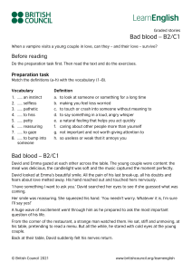 Bad Blood: Graded Story for English Learners (B2/C1)