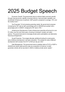 2025 Budget Speech: Economic Growth & Fiscal Plans
