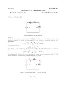 Power Systems Transients Homework: Circuit Analysis & Simulation