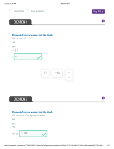 Imaginary Numbers Assessment