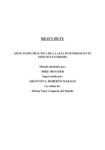 Heavy Duty: Fisicoculturismo de Alta Intensidad por Mike Mentzer