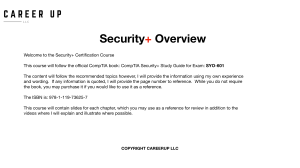 Security+ Certification Course Overview | SY0-601 Exam Prep