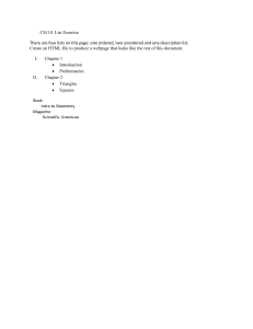 HTML List Exercise: Ordered, Unordered, Description Lists