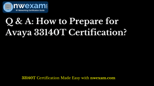 Avaya 33140T Certification: Exam Prep & Sample Questions