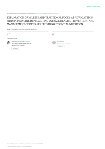 Millets & Traditional Foods in Siddha Medicine: Health Benefits