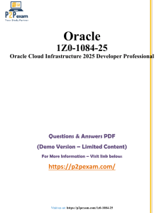 Oracle 1Z0-1084-25 Exam Questions & Answers (Demo)