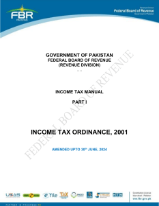 Income Tax Ordinance, 2001 (Amended 2024)