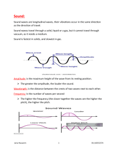 Sound Waves: Properties, Amplitude, Wavelength, and Echoes