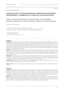 Dietas Sostenibles en Argentina: Alimentación, Nutrición y Medio Ambiente