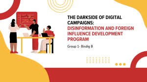 Digital Campaigns: Disinformation & Foreign Influence