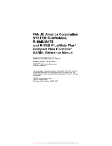 FANUC KAREL Reference Manual: R-30iA/B Controller Programming