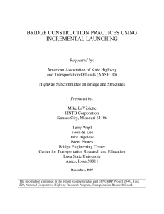 Incremental Launching Bridge Construction Practices