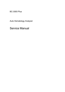 BC-3000 Plus Hematology Analyzer Service Manual