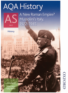 Mussolini's Italy, 1922-1945: AQA History Textbook